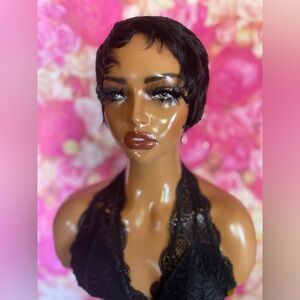 Short Pixie Cut Human Hair Wig- Natural Color